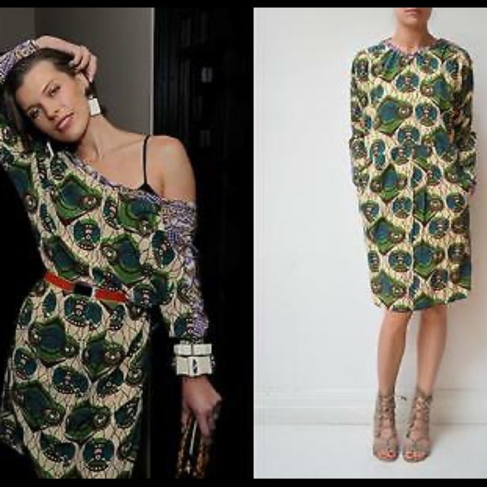 Marni x H&M silk abstract mini dress